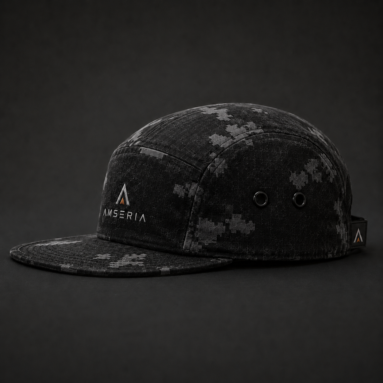 Trailmark 5-Panel Outdoor Cap – Black Digital Camo