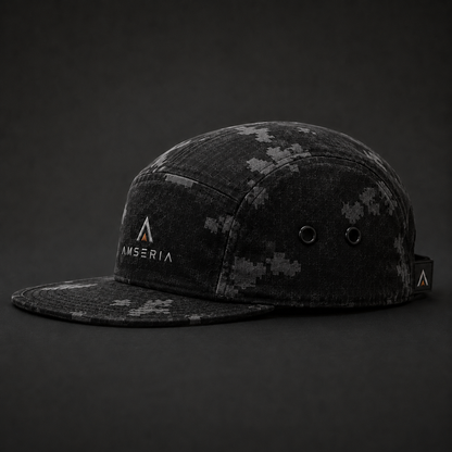 Trailmark 5-Panel Outdoor Cap – Black Digital Camo