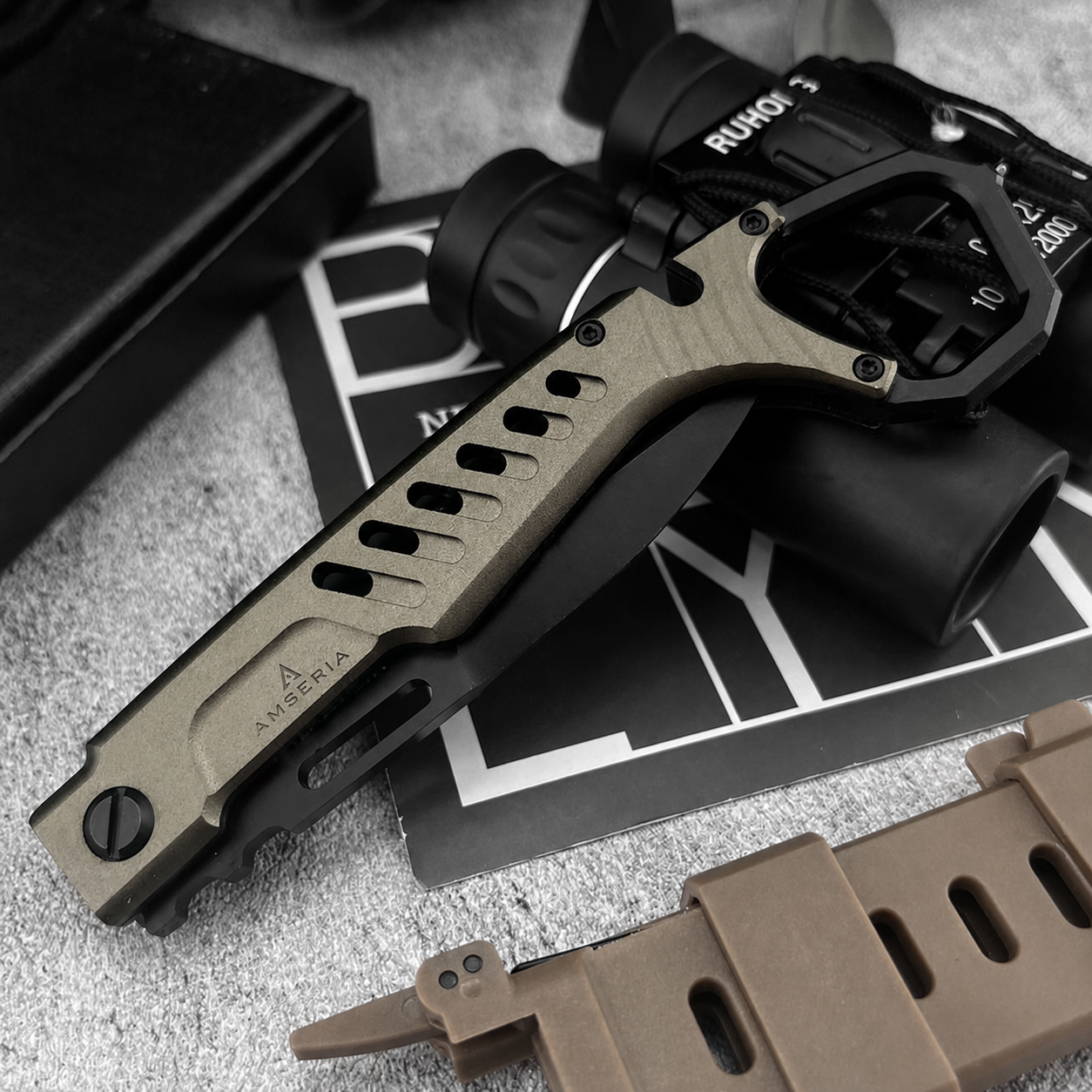 Tactical Folding Knife with Protective Sheath