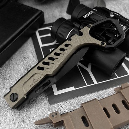 Tactical Folding Knife with Protective Sheath