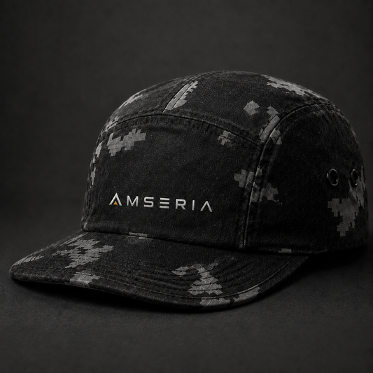 Trailmark 5-Panel Outdoor Cap – Black Digital Camo