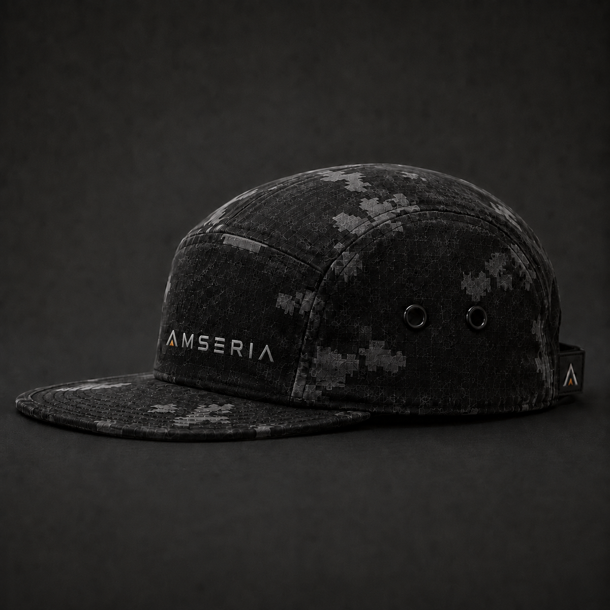 Trailmark 5-Panel Outdoor Cap – Black Digital Camo