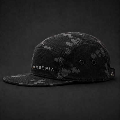 Trailmark 5-Panel Outdoor Cap – Black Digital Camo