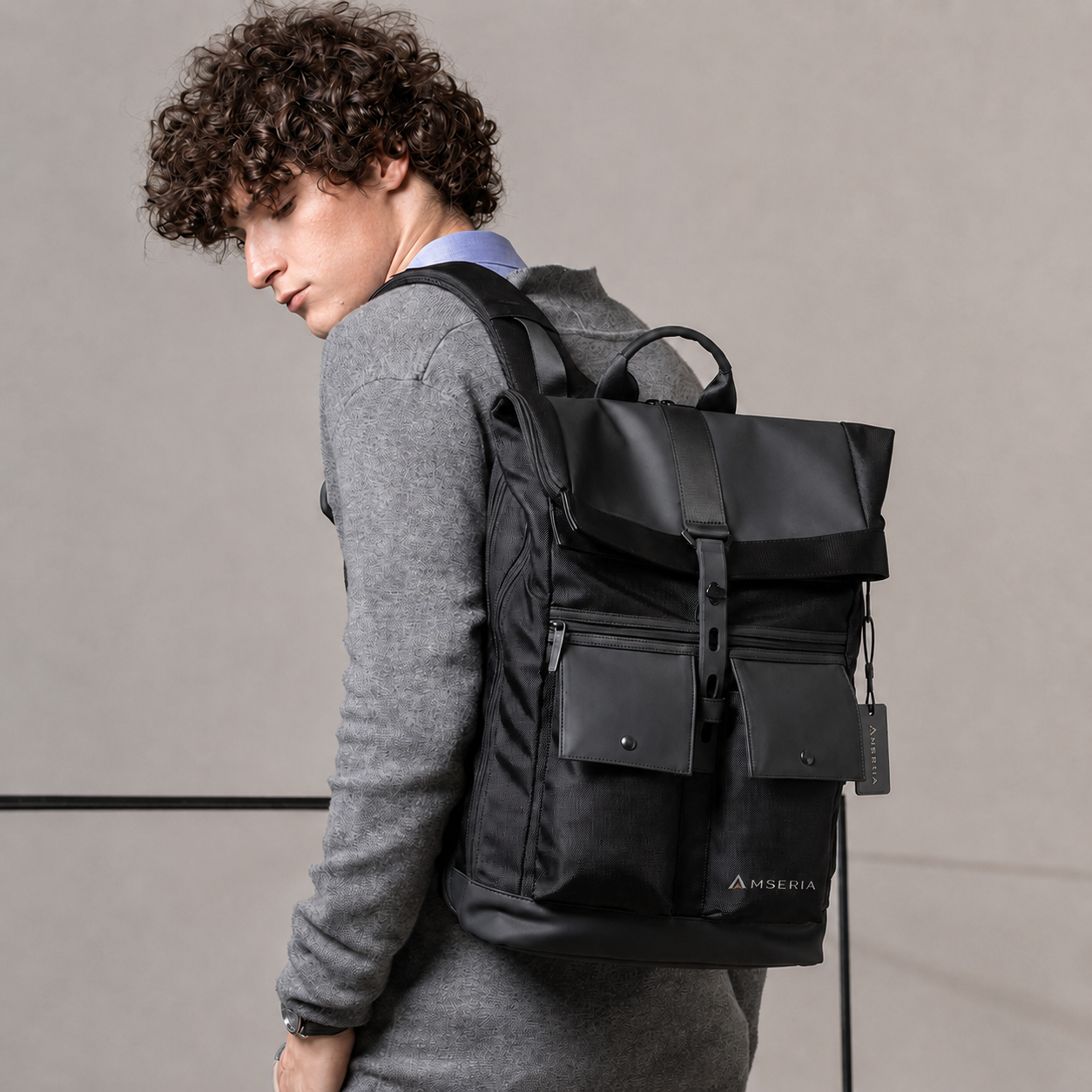 Wayfarer Roll-Top Urban Adventure Backpack