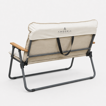 Amseria Ridgeway Camping Loveseat — Premium Two-Person Folding Camp Chair