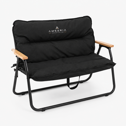 Amseria Ridgeway Camping Loveseat — Premium Two-Person Folding Camp Chair