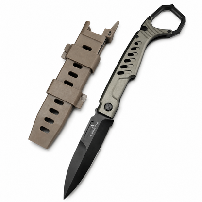 Tactical Folding Knife with Protective Sheath