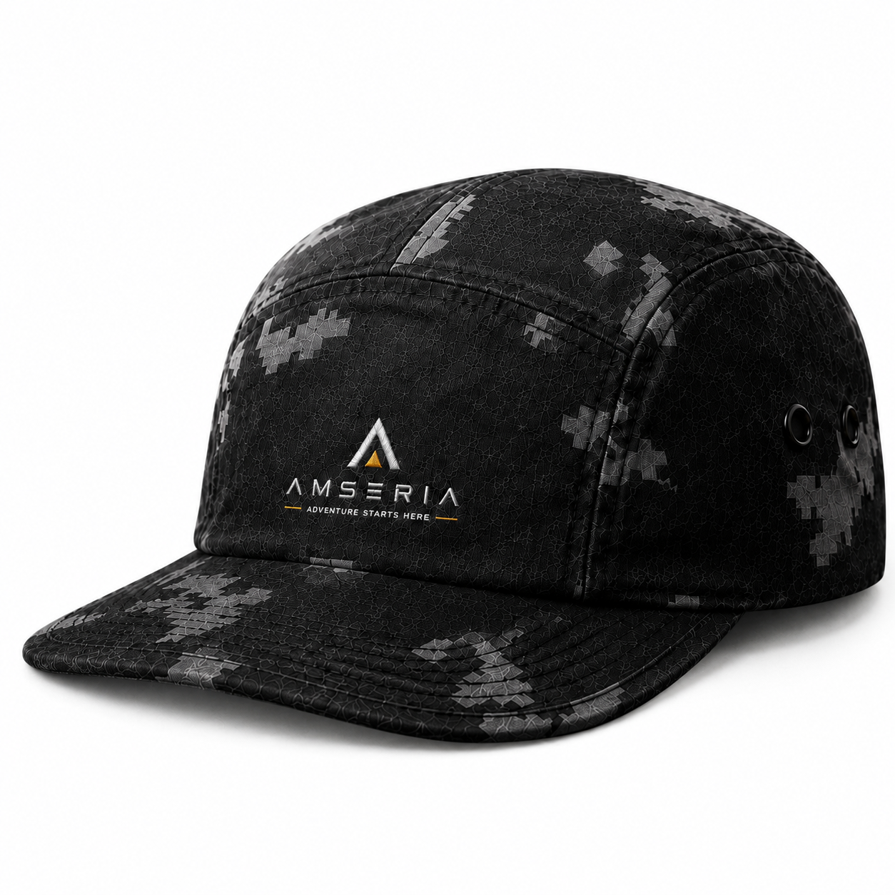 Trailmark 5-Panel Outdoor Cap – Black Digital Camo