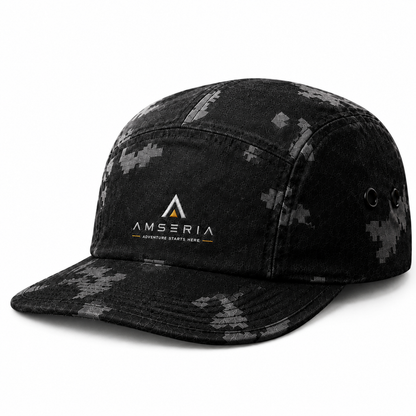 Trailmark 5-Panel Outdoor Cap – Black Digital Camo